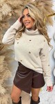 KOL HARTJES SWEAT AM928 TAUPE KOL HARTJES SWEAT AM928 TAUPE