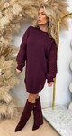 GIRLY PATROON SLEEVE DRESS 6532 BORDEAUX GIRLY PATROON SLEEVE DRESS 6532 BORDEAUX