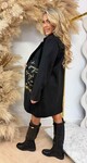 GOLDY TEKST COAT BLACK