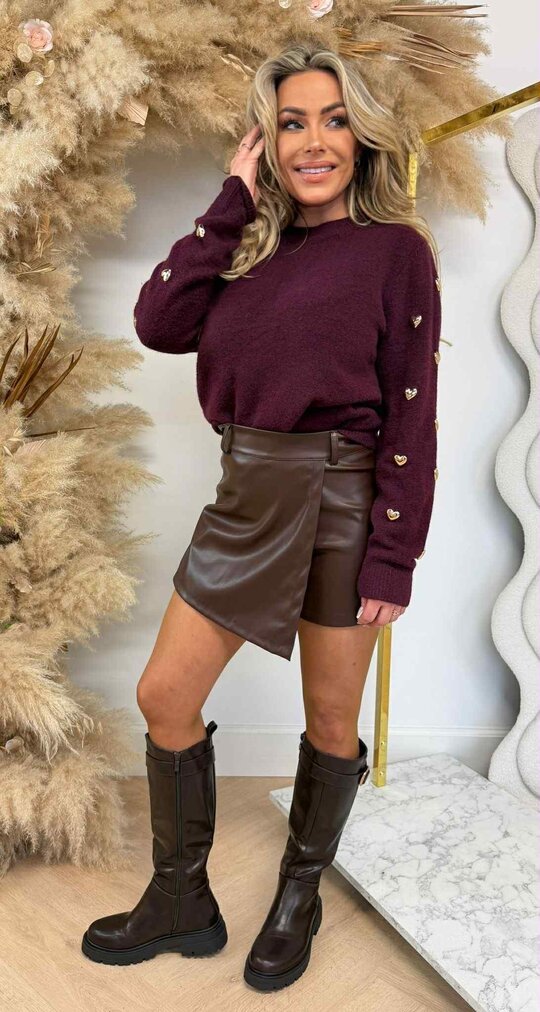 HARTJES SLEEVE SWEAT AM858 BORDEAUX