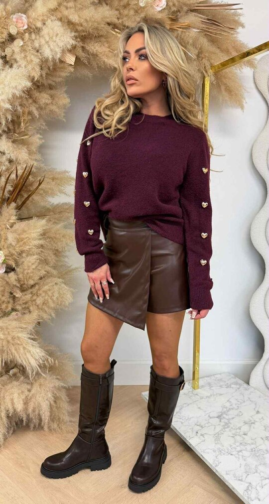 HARTJES SLEEVE SWEAT AM858 BORDEAUX