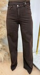 SLANTED WIDE LEG JEANS 6005-5 CHOCO