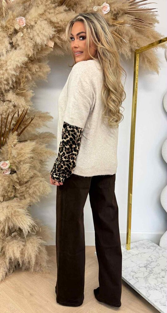 LEO SLEEVE SWEAT SH723 BEIGE