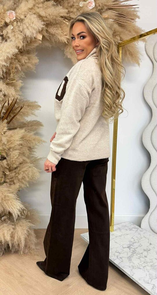 SOFT KNITTED SOHO COLL TRUI AM885 BEIGE SOFT KNITTED SOHO COLL TRUI AM885 BEIGE