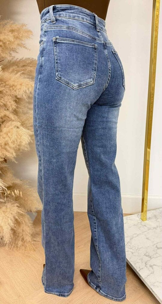 TALL WIDE LEG JEANS 6743-1 DENIMBLUE
