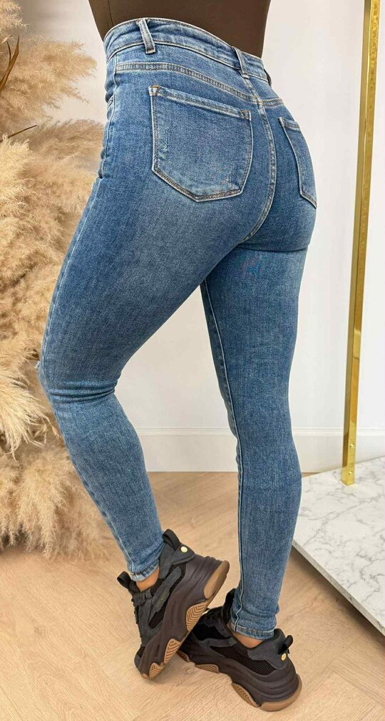 HIGH RISE DAMAGDE SKINNY 9232 DENIMBLUE