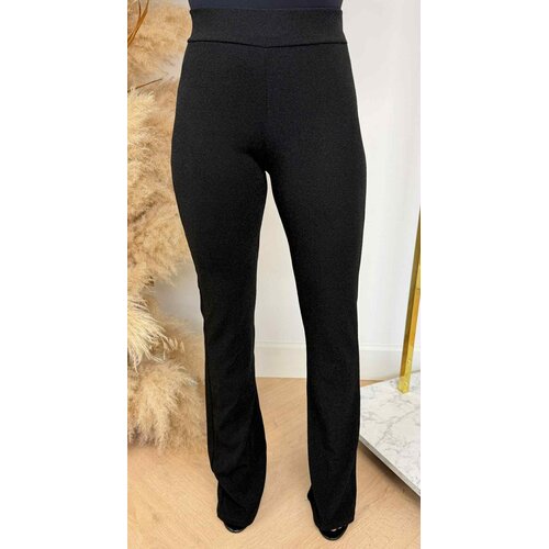 JULIE GLITTER FLARED PANTS BLACK JULIE GLITTER FLARED PANTS BLACK