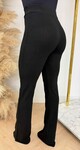 JULIE GLITTER FLARED PANTS BLACK JULIE GLITTER FLARED PANTS BLACK