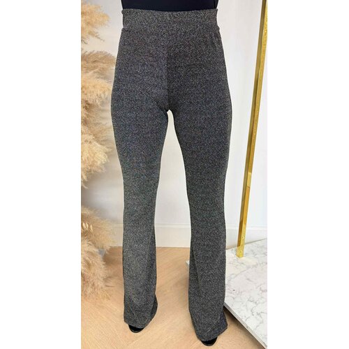 JULIE GLITTER FLARED PANTS SILVER JULIE GLITTER FLARED PANTS SILVER