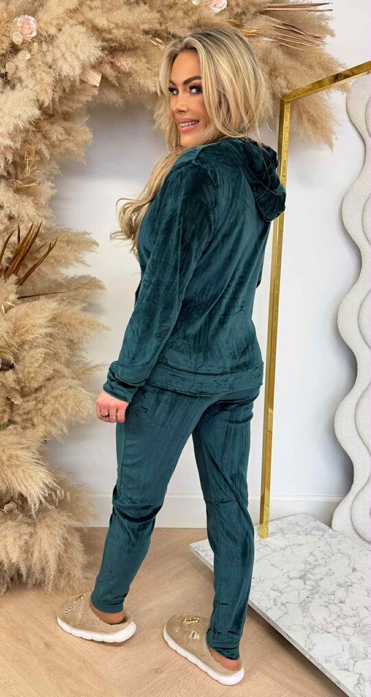 BASIC ZIP VELVET SET 287 GUCGREEN