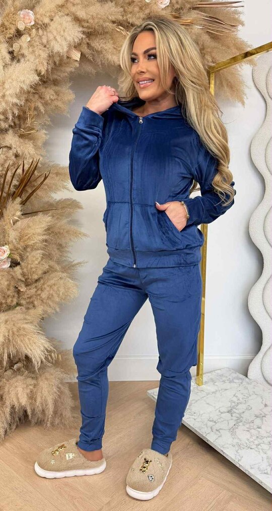 BASIC ZIP VELVET SET 287 BLUE BASIC ZIP VELVET SET 287 BLUE