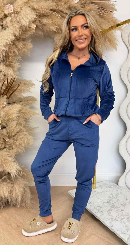 BASIC ZIP VELVET SET 287 BLUE BASIC ZIP VELVET SET 287 BLUE