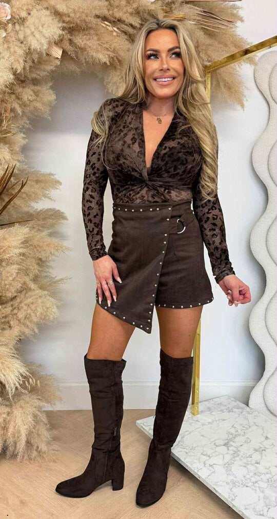 MESH LEO VELVET BODY 61920 CHOCO MESH LEO VELVET BODY 61920 CHOCO