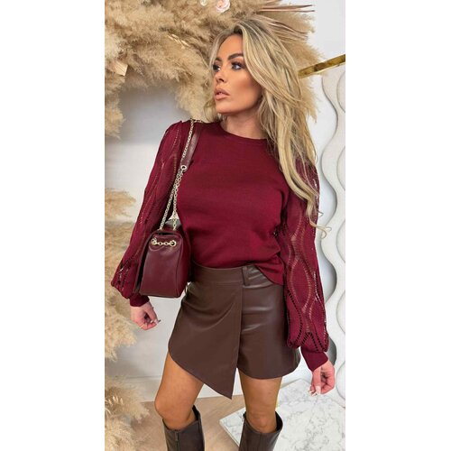 TWISTY SLEEVE TOP 9314 BORDEAUX