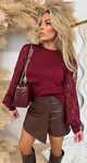 TWISTY SLEEVE TOP 9314 BORDEAUX