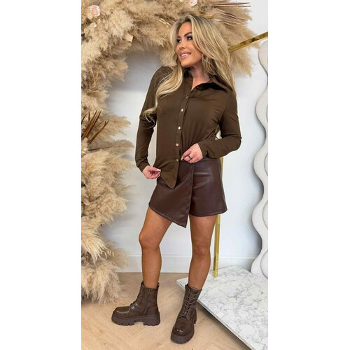 BY SWAN TRAVEL BLOUSE 6658 CHOCO