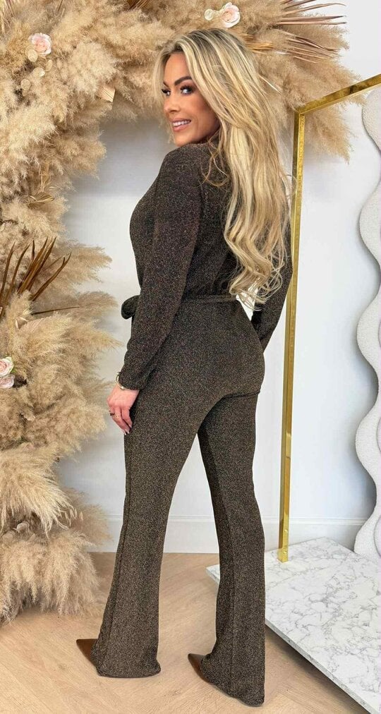 GLITTER JUMPSUIT GOLD GLITTER JUMPSUIT GOLD