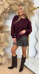 SLEEVE ELEGANCE VEST/SWEAT 9333 BORDEAUX SLEEVE ELEGANCE VEST/SWEAT 9333 BORDEAUX