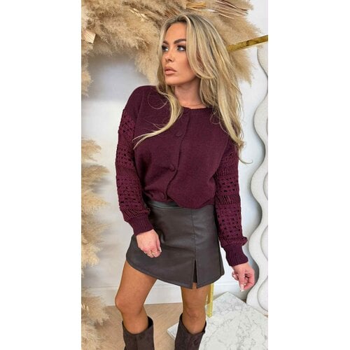 SLEEVE ELEGANCE VEST/SWEAT 9333 BORDEAUX SLEEVE ELEGANCE VEST/SWEAT 9333 BORDEAUX