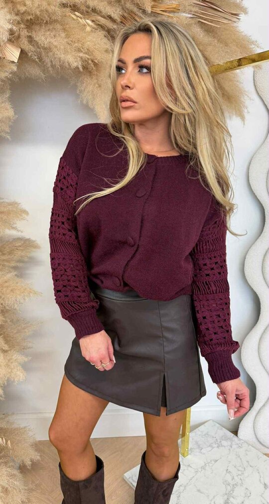 SLEEVE ELEGANCE VEST/SWEAT 9333 BORDEAUX SLEEVE ELEGANCE VEST/SWEAT 9333 BORDEAUX