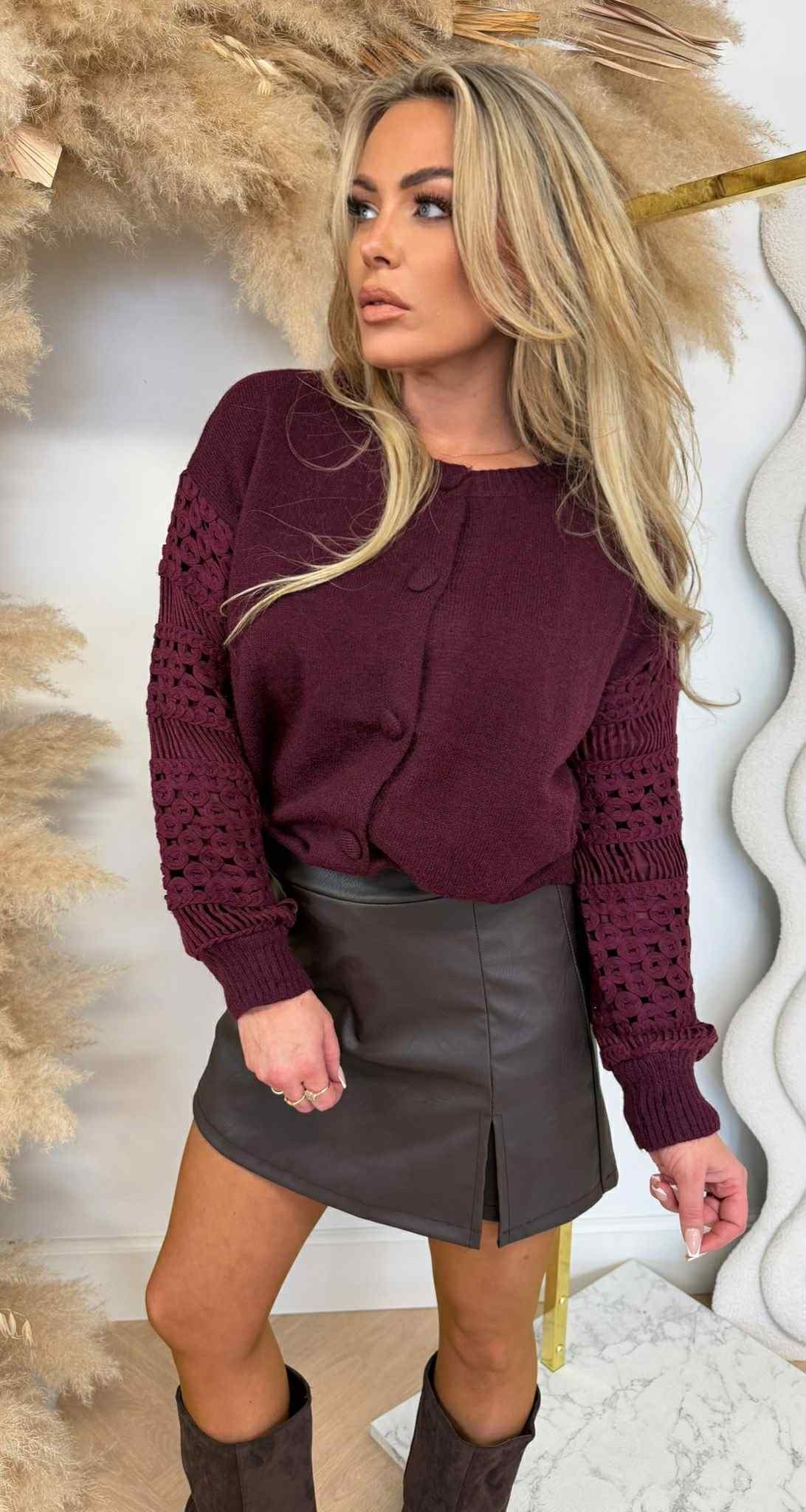 SLEEVE ELEGANCE VEST/SWEAT 9333 BORDEAUX SLEEVE ELEGANCE VEST/SWEAT 9333 BORDEAUX