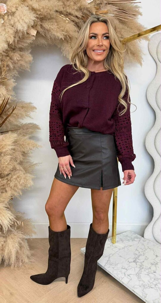 SLEEVE ELEGANCE VEST/SWEAT 9333 BORDEAUX SLEEVE ELEGANCE VEST/SWEAT 9333 BORDEAUX