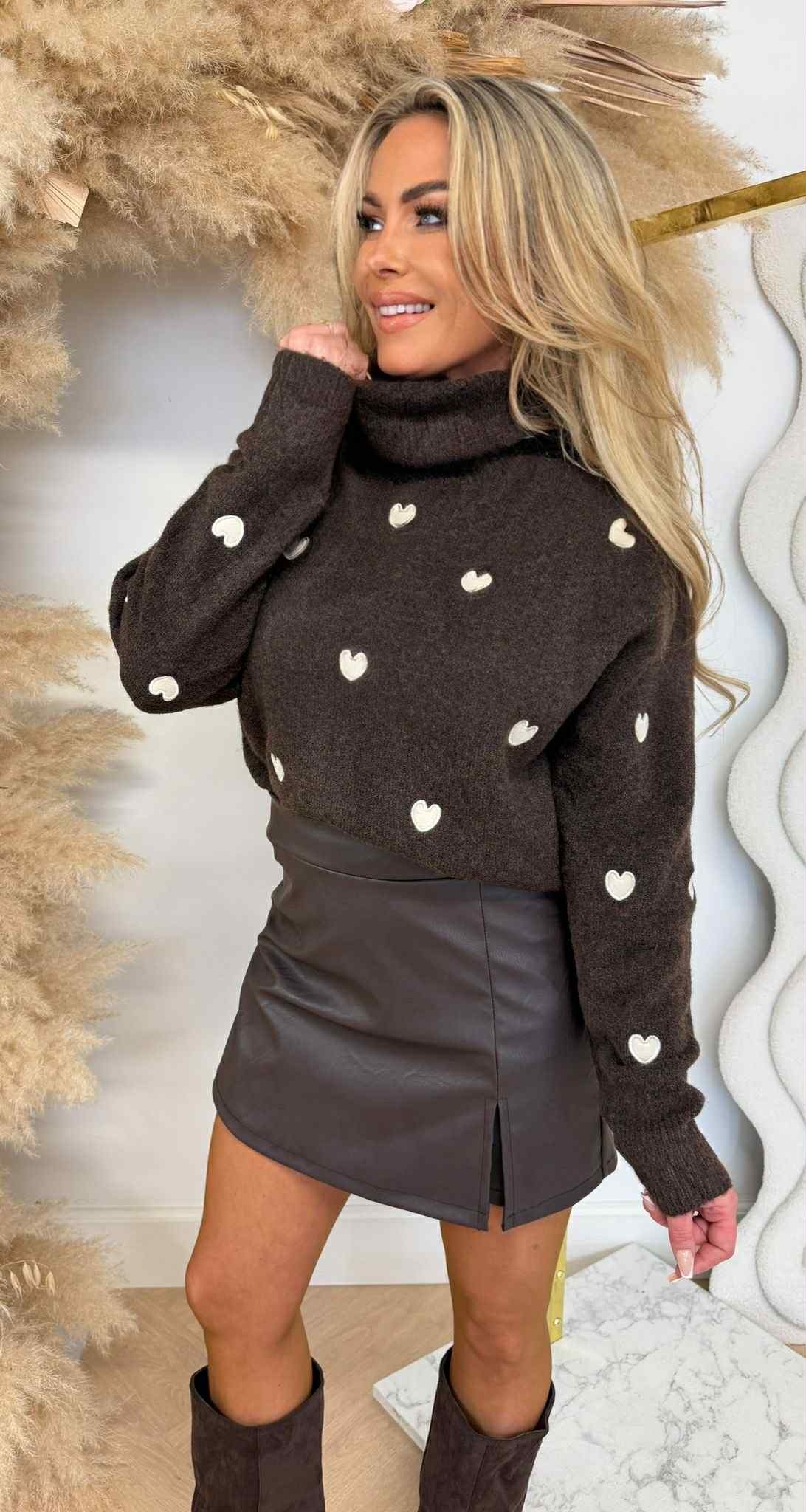 KOL HARTJES SWEAT AM891/3831365 CHOCO KOL HARTJES SWEAT AM891/3831365 CHOCO