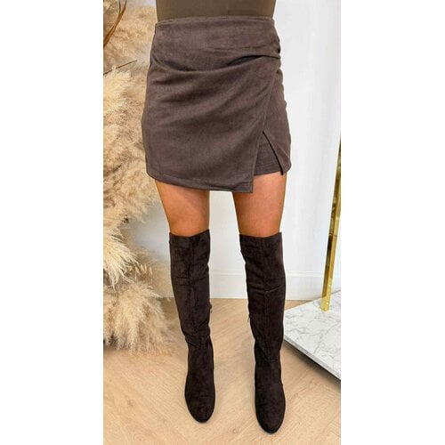 ALISON SUEDE OMSLAG SKORT CHOCO ALISON SUEDE OMSLAG SKORT CHOCO