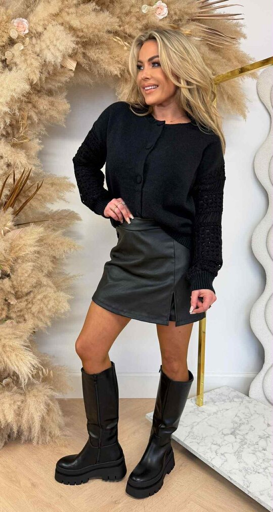 SLEEVE ELEGANCE VEST/SWEAT 9333 BLACK