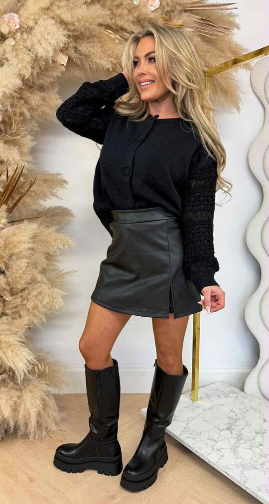 SLEEVE ELEGANCE VEST/SWEAT 9333 BLACK