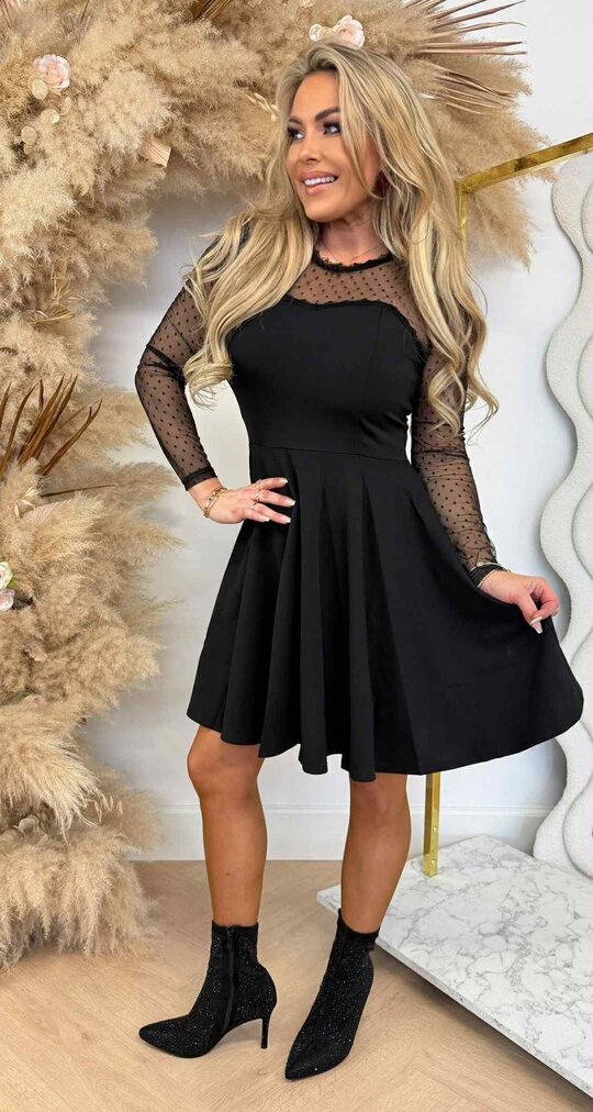JOLI PEPLUM DRESS 31515 BLACK