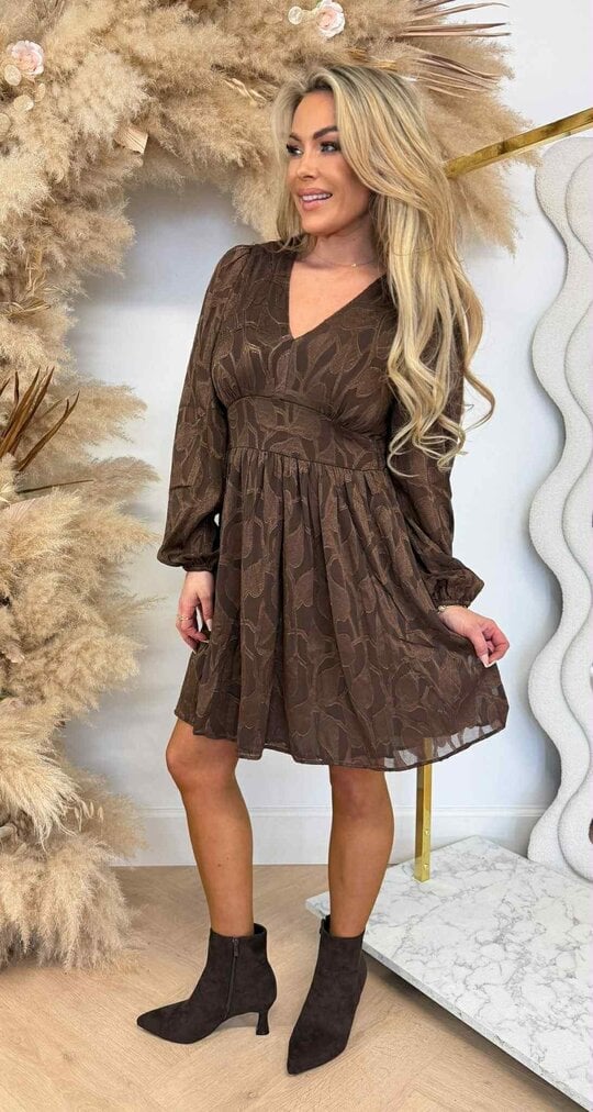 TO LEAF TROUGH DRESS 5290A CHOCO