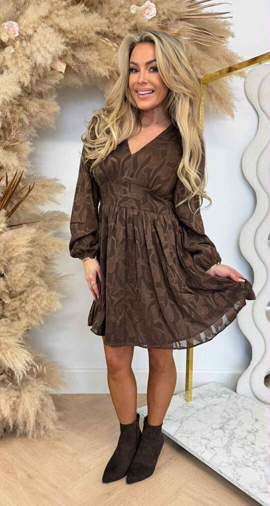 TO LEAF TROUGH DRESS 5290A CHOCO