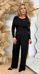 ONE SHOULDER LACE JUMPSUIT 70189 BLACK ONE SHOULDER LACE JUMPSUIT 70189 BLACK