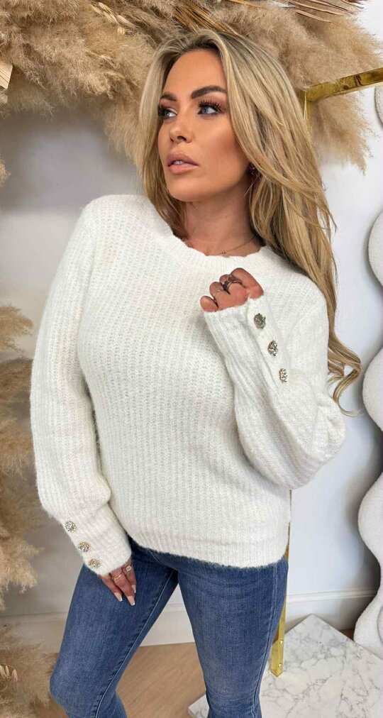 DIAMOND FLOWER BUTTON TRUI 7018 OFFWHITE DIAMOND FLOWER BUTTON TRUI 7018 OFFWHITE