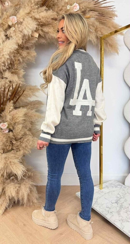 LA KNITTED VEST/SWEAT 230803 GREY LA KNITTED VEST/SWEAT 230803 GREY