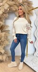 ANN LACE SLEEVE SWEAT 8520 LIGHTBEIGE ANN LACE SLEEVE SWEAT 8520 LIGHTBEIGE