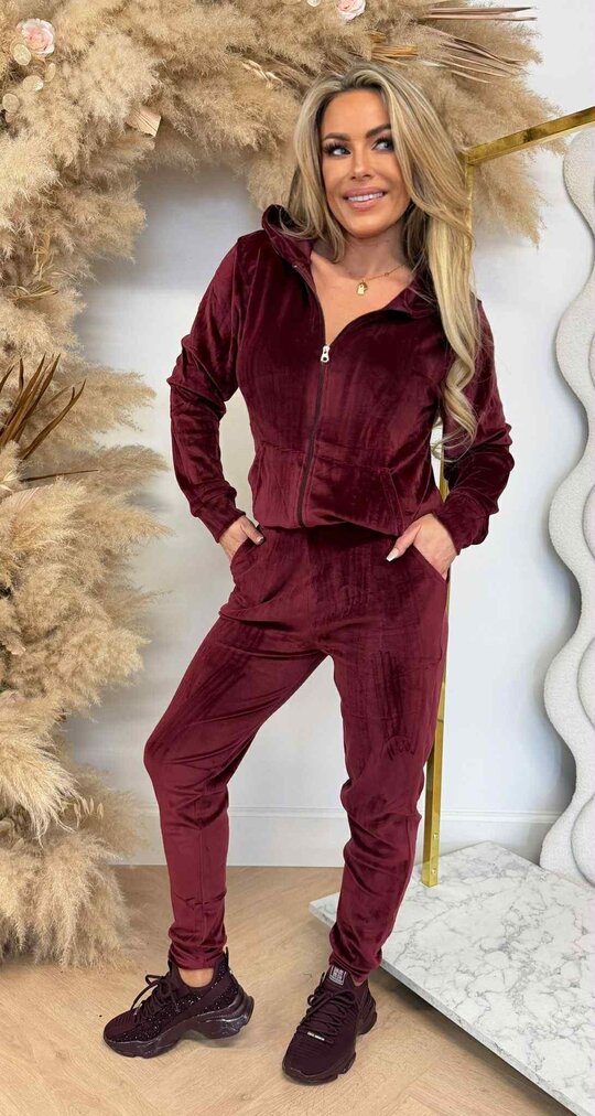 BASIC ZIP VELVET SET 287 BORDEAUX BASIC ZIP VELVET SET 287 BORDEAUX