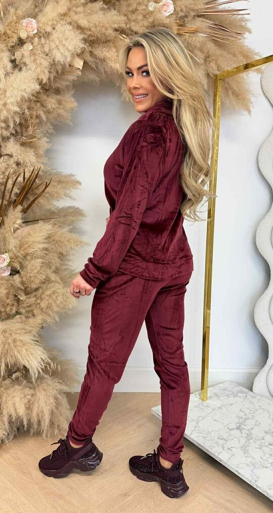 BASIC ZIP VELVET SET 287 BORDEAUX BASIC ZIP VELVET SET 287 BORDEAUX