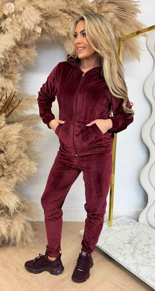 BASIC ZIP VELVET SET 287 BORDEAUX BASIC ZIP VELVET SET 287 BORDEAUX