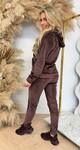 BASIC ZIP VELVET SET 287 CHOCO