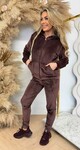 BASIC ZIP VELVET SET 287 CHOCO