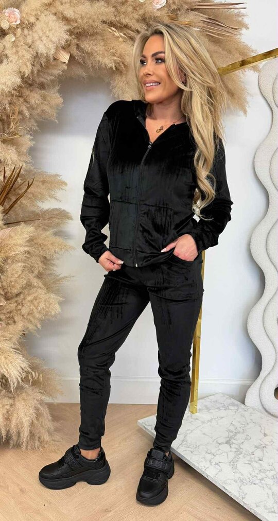 BASIC ZIP VELVET SET 287 BLACK BASIC ZIP VELVET SET 287 BLACK