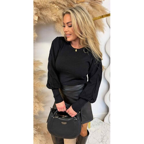 ASYM SLEEVE TOP 7155 BLACK ASYM SLEEVE TOP 7155 BLACK