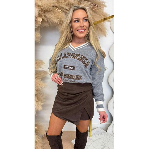 STRIPE V CALAFORNIA LEO SWEAT PK321 GREY