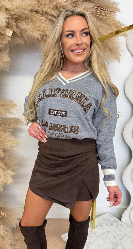 STRIPE V CALAFORNIA LEO SWEAT PK321 GREY STRIPE V CALAFORNIA LEO SWEAT PK321 GREY