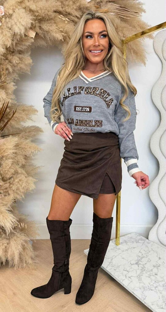 STRIPE V CALAFORNIA LEO SWEAT PK321 GREY STRIPE V CALAFORNIA LEO SWEAT PK321 GREY