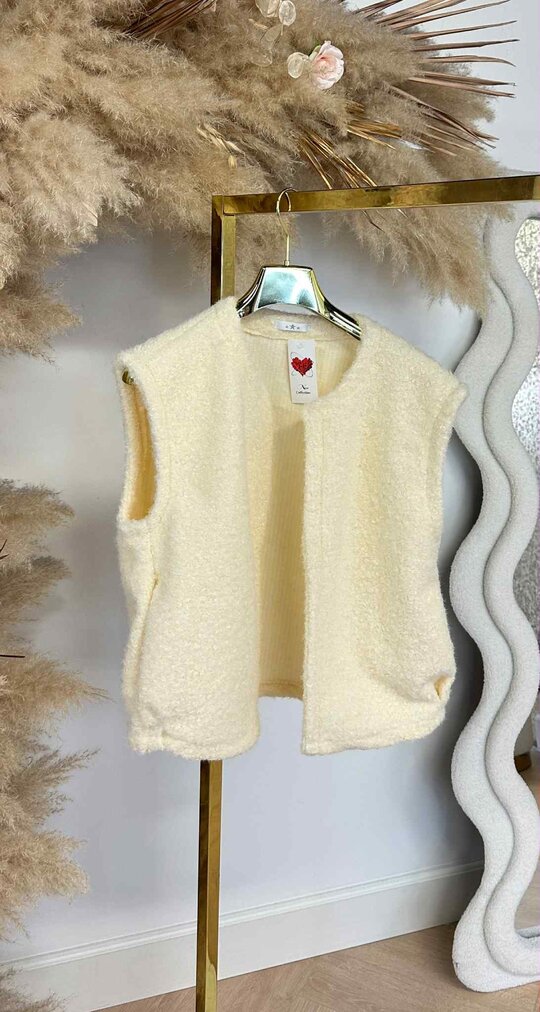 BOUCLE GILET CREME