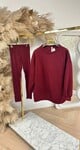 MYBEL FLEECE SET BURGUNDY