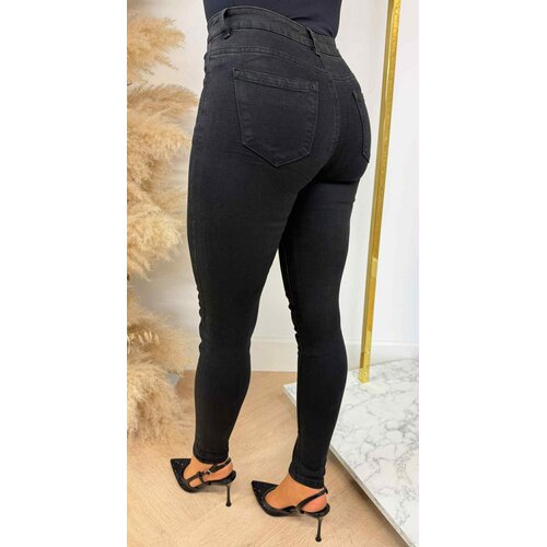 SKINNY HIGH WAIST JEANS K061 BLACK SKINNY HIGH WAIST JEANS K061 BLACK